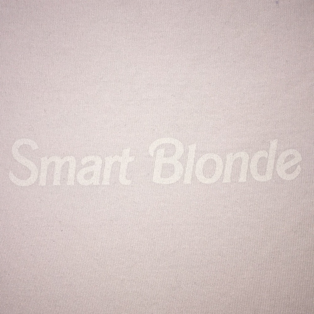 "smart blonde" wildfox long sleeve shirt.